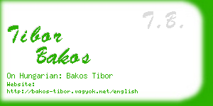 tibor bakos business card